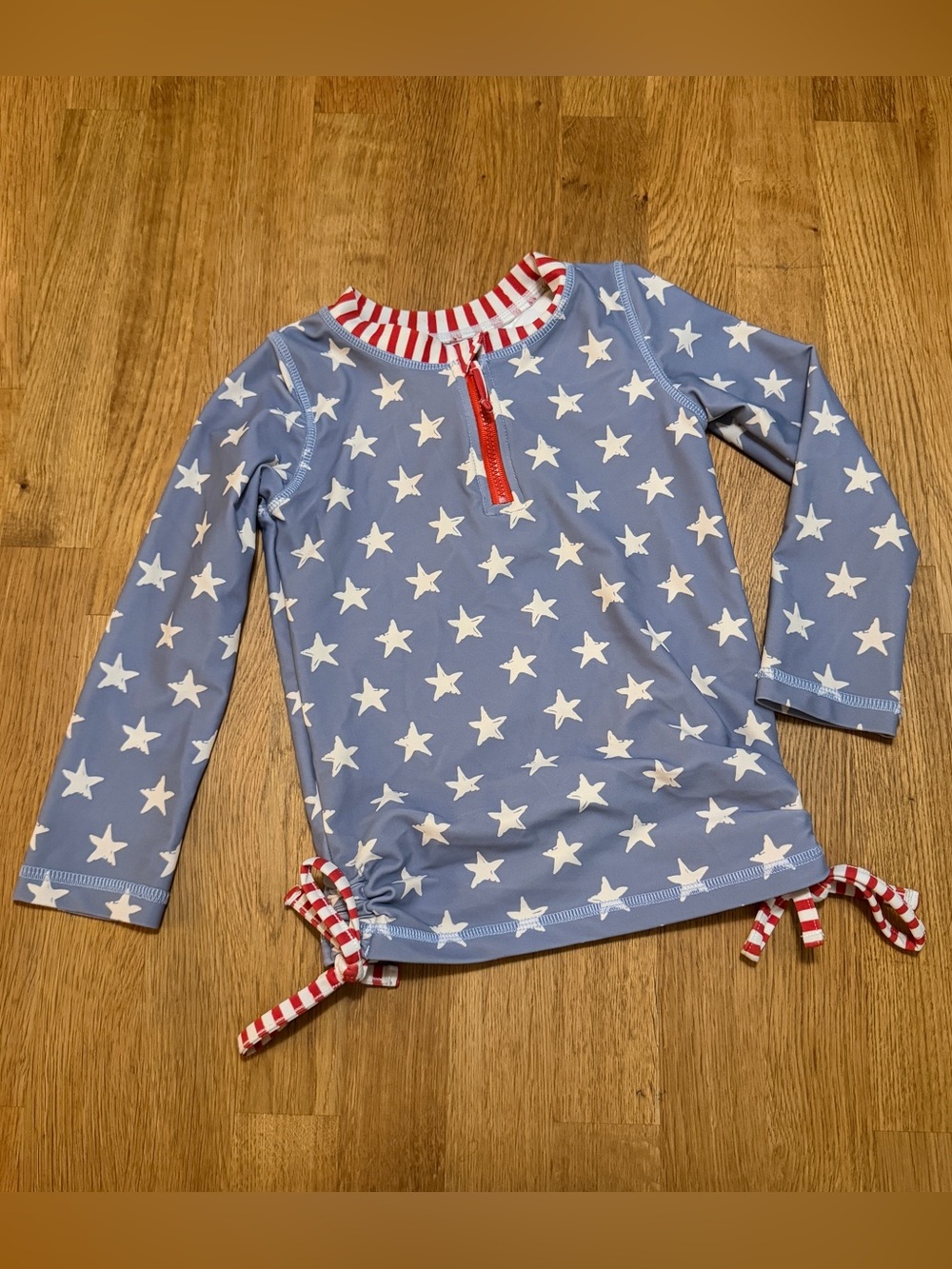 Caden Lane 4T Blue Stars and Stripes Long Sleeve Swim Shirt